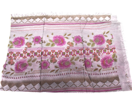 Dámský šátek Made in Italy  s květovaným vzorem - šedá