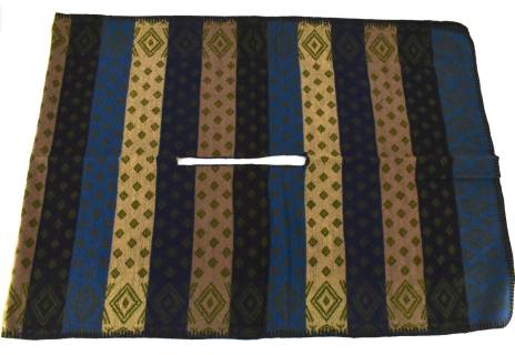 Moderní oboustranná šála/pončo -- tmavě zelená