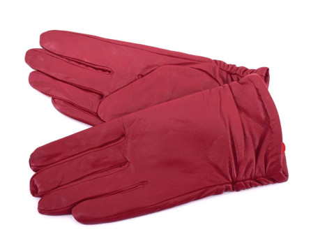 Dámské zateplené kožené rukavice Arteddy  - vínová (M)