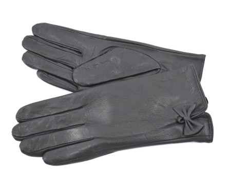 Dámské zateplené kožené rukavice Arteddy - tmavě šedá (M)