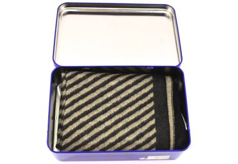 Moderní zimní pruhovaná šála Coveri v dárkové krabičce