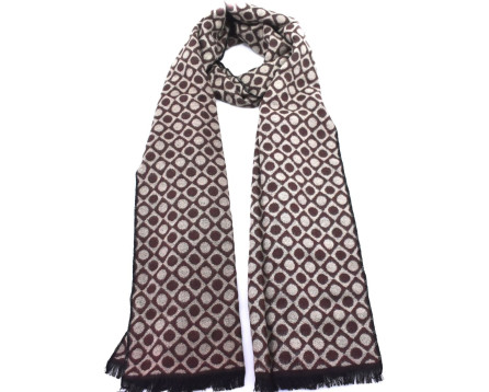 Moderní zimní  šála Coveri v dárkové krabičce - béžová