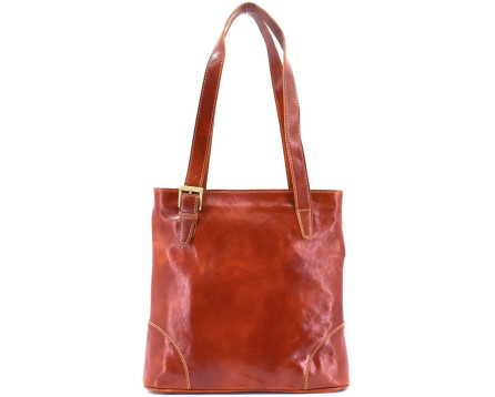Dámská kožená kabelka Arteddy - koňak
