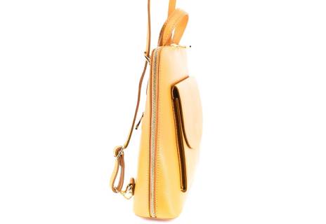 Dámský / dívčí kožený batoh a kabelka v jednom / Arteddy