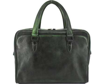 Kožená aktovka Arteddy - tmavě zelená