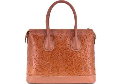 Dámská kožená kabelka s květovaným vzorem  Arteddy