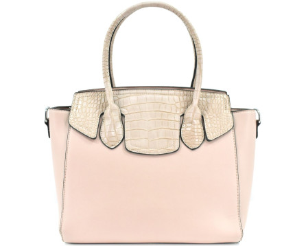 Moderní dámská kabelka shopper - béžová