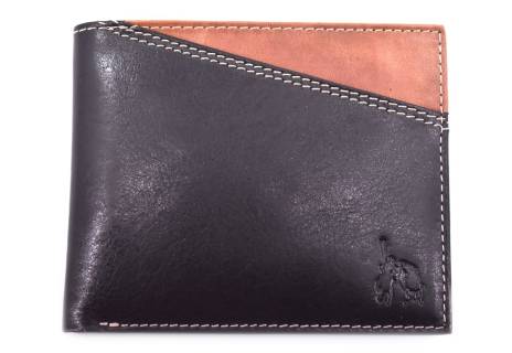 Pánská kožená peněženka z pravé kůže - tmavě hnědá