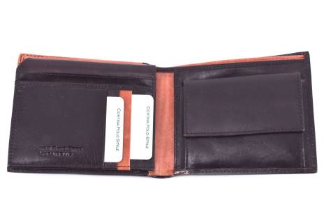 Pánská kožená peněženka z pravé kůže - tmavě hnědá