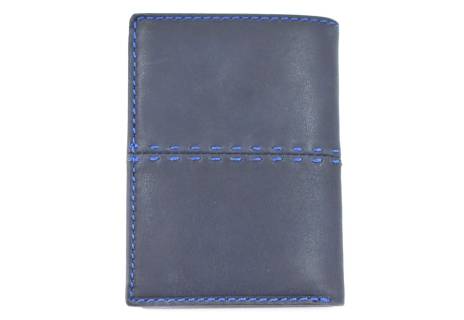 Pánská kožená peněženka z pravé kůže na výšku B.cavalli - tmavě modrá