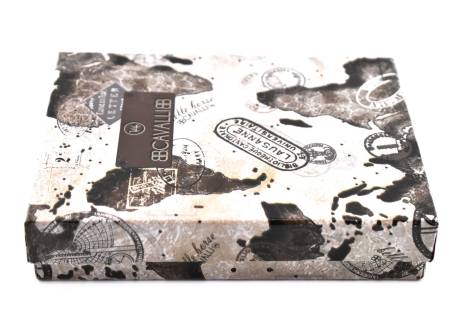 Pánská kožená peněženka z pravé kůže na výšku B.cavalli - tmavě modrá