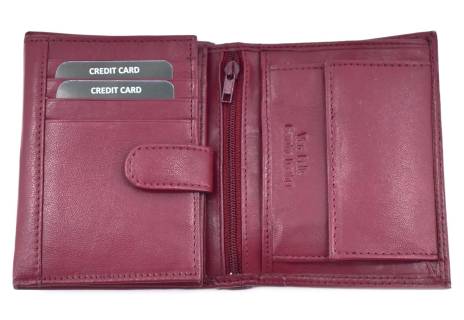 Pánská kožená peněženka z pravé kůže na výšku Arteddy - vínová
