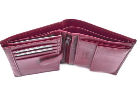 Pánská kožená peněženka z pravé kůže na výšku Arteddy - vínová