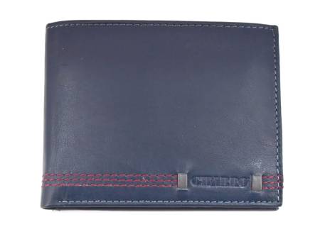 Moderní kožená peněženka z pravé kůže na šířku Charro - tmavě modrá