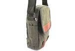 Taška crossbody zelená/hnědá