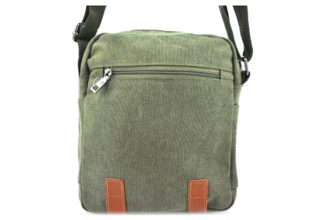 Taška crossbody zelená/hnědá