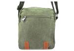Taška crossbody zelená/hnědá