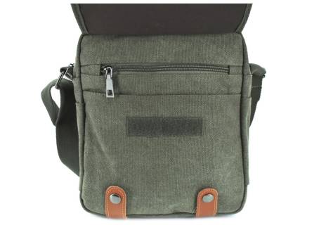 Taška crossbody zelená/hnědá