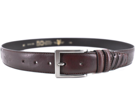 Kožený opasek Harvey Miller - tmavě hnědá/115