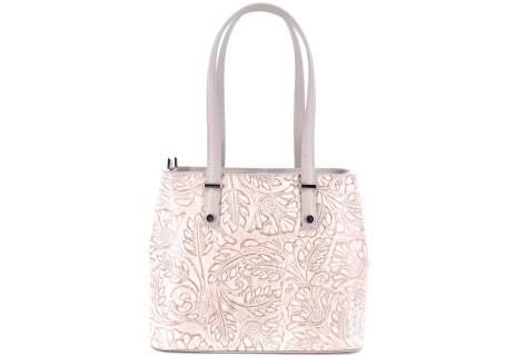 Dámská kožená kabelka s květovaným vzorem  Arteddy