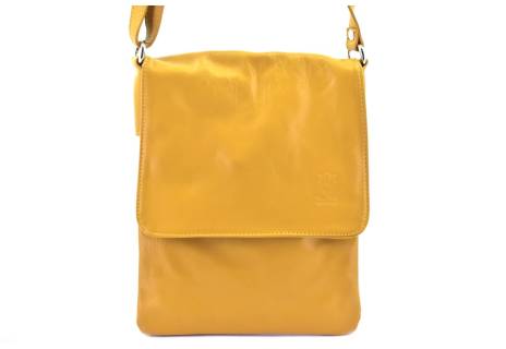 Dámská kožená crossbody kabelka s klopnou Arteddy