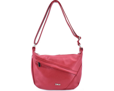 Dámská kožená kabelka crossbody Juice - červená