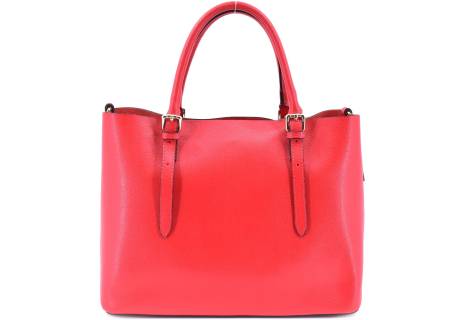 Dámská kožená kabelka shopper Arteddy - červená