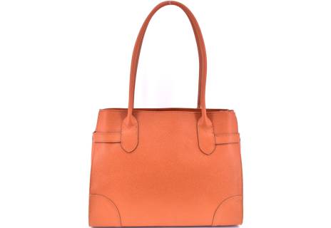 Dámská kožená kabelka shopper Arteddy - světle hnědá