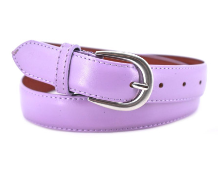 Dámský jednobarevný kožený opasek Arteddy - fialová / 110