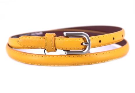 Dámský úzký jednobarevný kožený opasek Arteddy