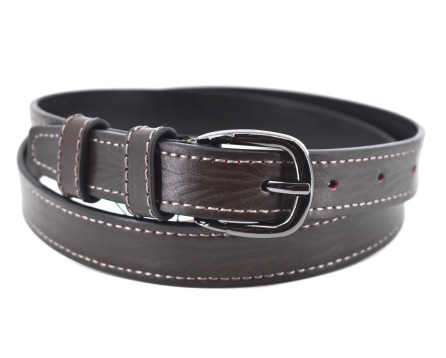 Kožený opasek Arteddy - tmavě hnědá/120