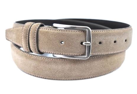 Kožený opasek Arteddy - béžová / 120