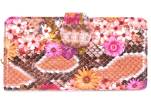 Dámská kožená peněženka z pravé kůže s květovaným vzorem - vícebarevná