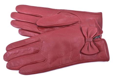 Dámské kožené zateplené rukavice Arteddy