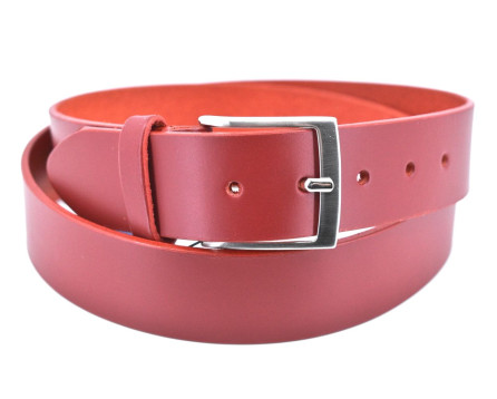 Kožený opasek Arteddy Made in italy - tmavě červená/115