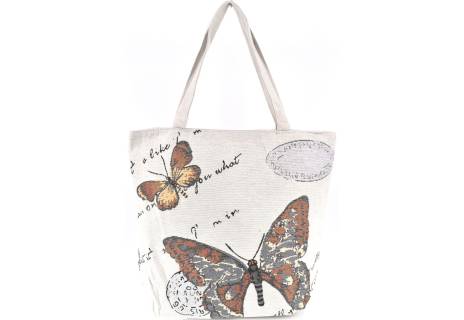 Kabelka/  taška s potiskem - motýlek