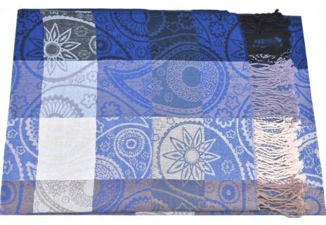 Modení dámská vzorovaná šála