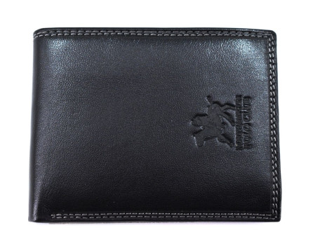 Pánská kožená peněženka Polo Club - černá