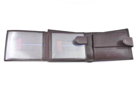 Pánská kožená peněženka Coveri - tmavě hnědá