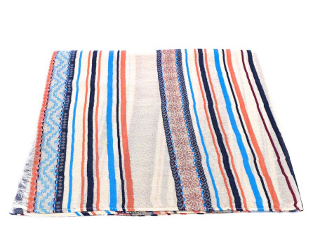 Dámská pruhovaná šála Arteddy - modrá