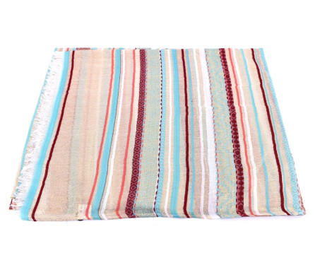 Dámská pruhovaná šála Arteddy - tyrkysová