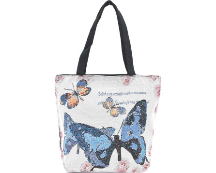 Kabelka/  taška s potiskem - motýlek