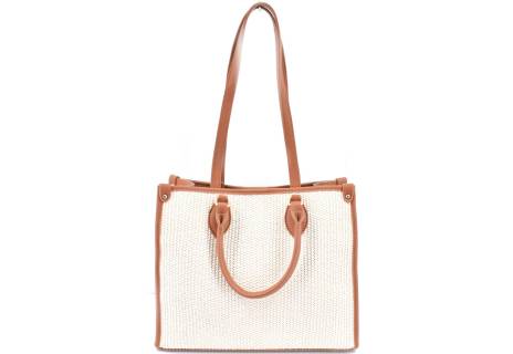 Dámská kabelka hnědá/krémová