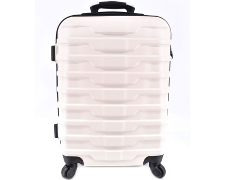 Cestovní kufr skořepinový - (L) 90l krémová