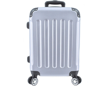 Cestovní kufr skořepinový - (L) 95l stříbrná