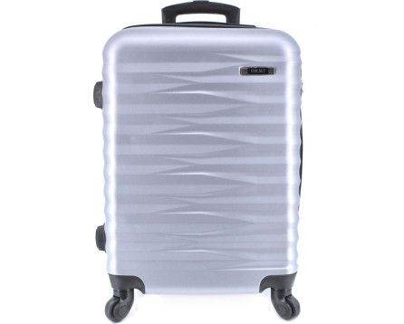 Cestovní kufr skořepinový Ormi (L) 90l stříbrná