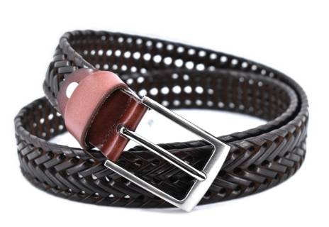 Kožený opasek - tmavě hnědá