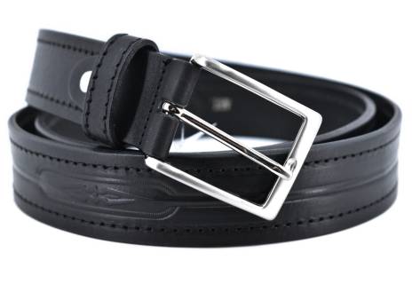Kožený opasek - černá