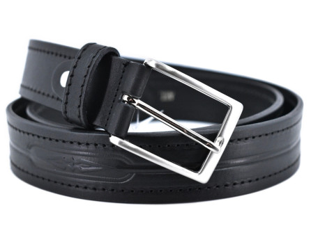 Kožený opasek - černá