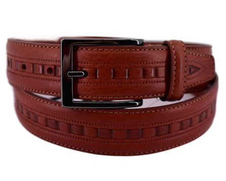 Kožený opasek - hnědá